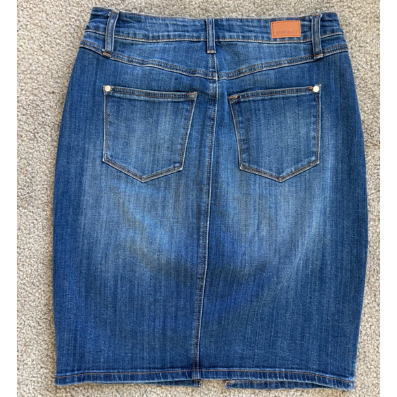 EUC Judy Blue Denim Knee Length Pencil Skirt | Size Large - Picture 7 of 10